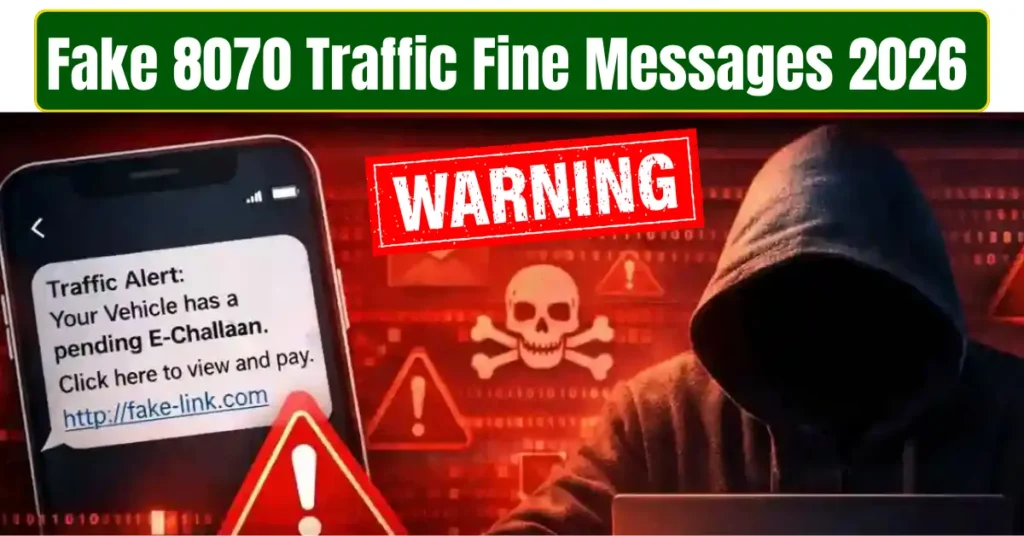 Current image: Fake 8070 Traffic Fine Messages in Pakistan 2026