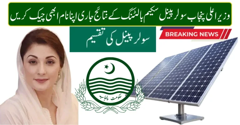 CM Punjab Solar Scheme Result