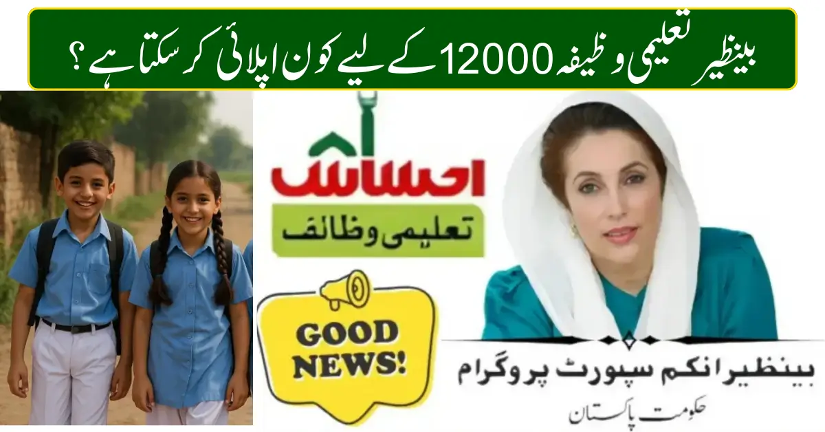 Who is eligible for the New Installment of Taleemi Wazifa 12000 in 2026